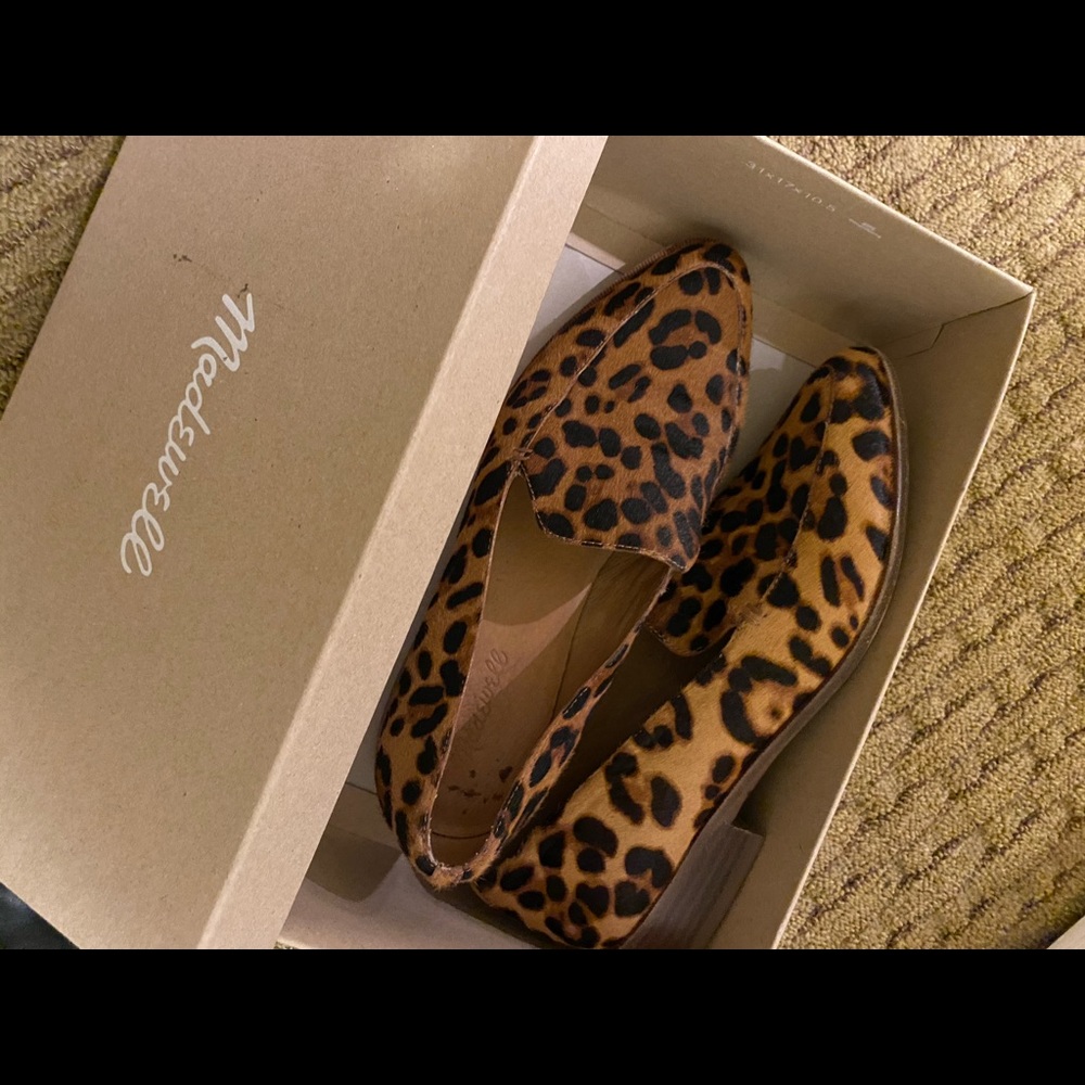 Madewell size 10 Frances leopard loafer